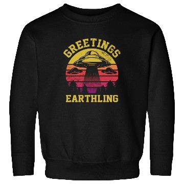 Discover Alien, Aliens, UFO, UAP, Space Unknown Flight Sweatshirts