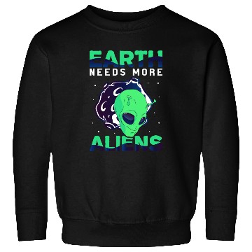 Discover Alien, Aliens, UFO, UAP, Space Unknown Flight Sweatshirts