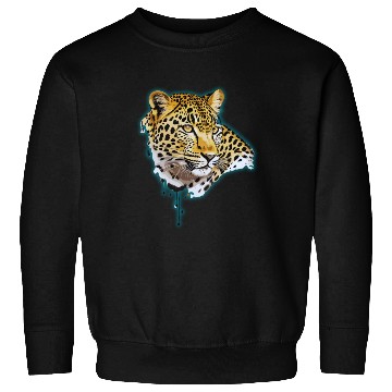 Discover Leopard Portrait in Painting Sweatshirts
