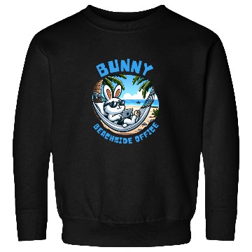 Discover Bunny Beachside Office: Work and Waves Sweatshirts