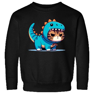 Discover Grumpy Cat in Velociraptor Costume Sweatshirts