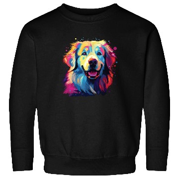 Discover Watercolor Colorful Great Pyrenees Sweatshirts