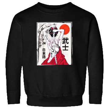 Discover Vintage Japanese Samurai Culture Sakura Scenery Sweatshirts