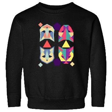 Discover Geometric Cats Bat Retro abstract Sweatshirts