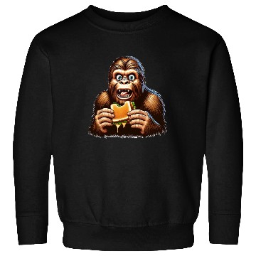 Discover Bigfoot Discovers Grilled Cheese Sandwich Sweatshirts