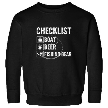 Discover CHECKLIST Boat beer fishing gear Sweatshirts