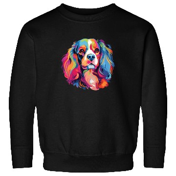 Discover Watercolor Colorful Cavalier King Charles Spaniel Sweatshirts