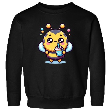 Discover Adorable Kawaii Bee Cute Animal Boba Tea Bubble Sweatshirts