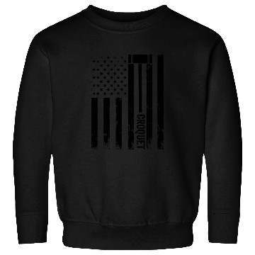 Discover Croquet US Flag Croquet Player Sweatshirts