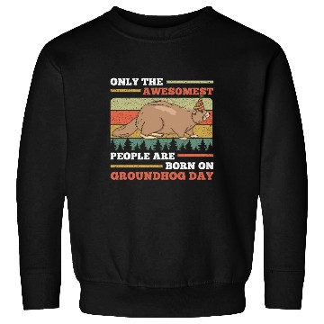 Discover Awesomest People Groundhog Day Retro Vintage Sweatshirts