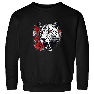Discover Dynamic Panther Embraces Kindness in Floral Glory Sweatshirts