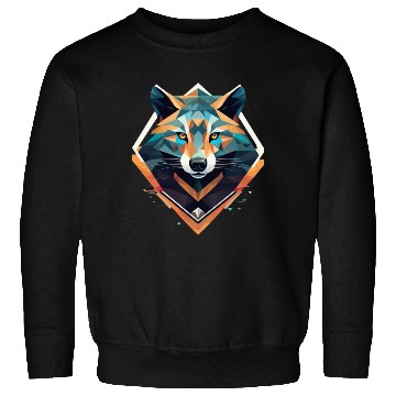 Discover animal Low-Poly fox art Rules Sweatshirts