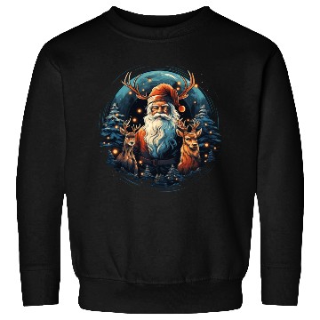 Discover Santa Claus and his reindeer Sweatshirts