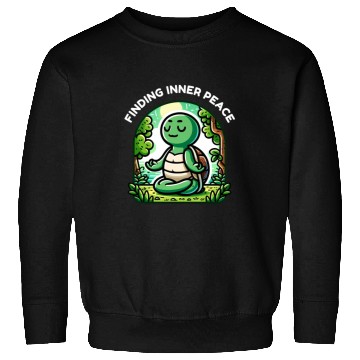 Discover Finding Inner Peace: Turtle Meditation Journey Sweatshirts