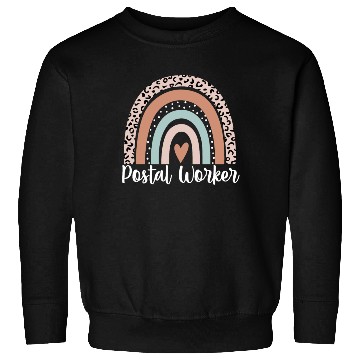 Discover Postal Worker Rainbow Leopard Funny Postal Worker Sweatshirts
