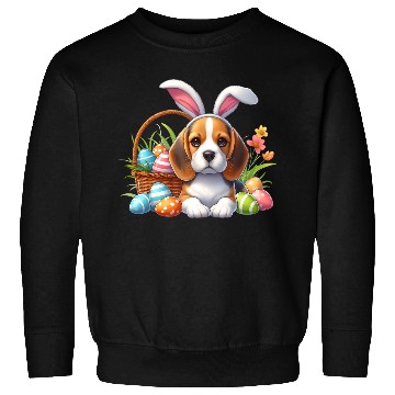 Discover Beagle with bunny ears and easter eggs Sweatshirts