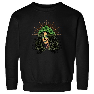 Discover La Calavera Los Muertos Shamrock Saint Patrick's Sweatshirts