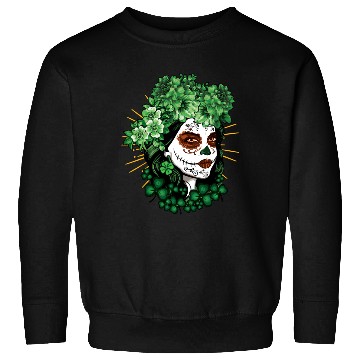 Discover St Patrick's Day Dia De Los Muertos La Catrina Sweatshirts