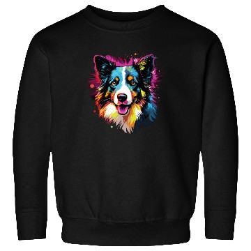 Discover Watercolor Colorful Border Collie Sweatshirts