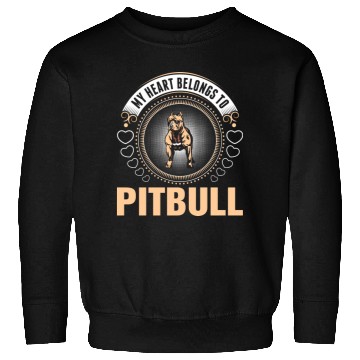 Discover My Heart Belongs To Pitbull Dog Sweatshirts