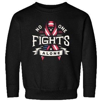 Discover No One Fights Alone US Family Veteran Awareness Sweatshirts