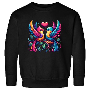 Discover Whimsical Love Birds Sweatshirts