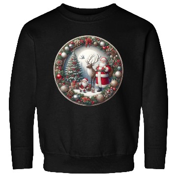 Discover Happy Santa Claus: Traditional Christmas Image Sweatshirts
