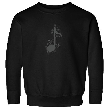 Discover Music Note with Butterflies Music Sweatshirts