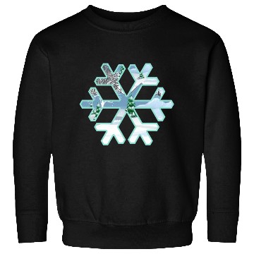 Discover Teal Snowflake Sweatshirts