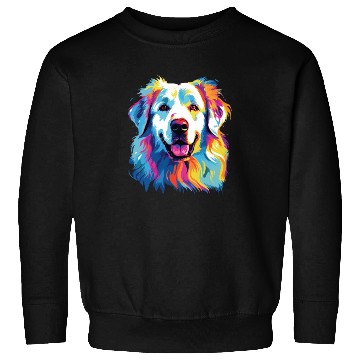Discover Watercolor Colorful Great Pyrenees Sweatshirts