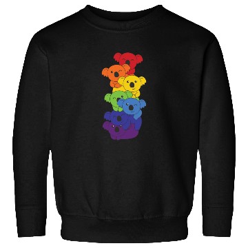 Discover Rainbow Flag Pride Lgbtq Cute Koala Stack Sweatshirts
