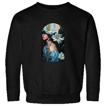 Discover Nocturnal Blossom Amidst Shadows Sweatshirts