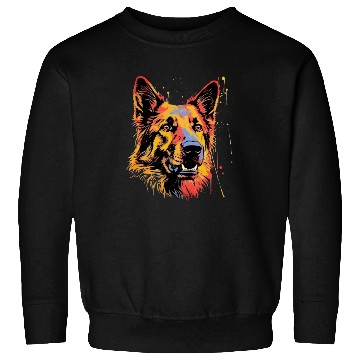 Discover German Shepherd Funny Dog Street Art Comic Pet Sweatshirts