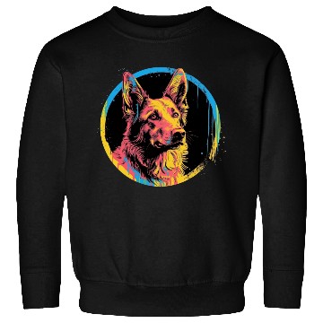 Discover German Shepherd Funny Dog Street Art Comic Pet Sweatshirts