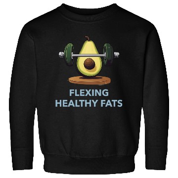 Discover Flexing Healthy Fats Avocado Gym Sweatshirts
