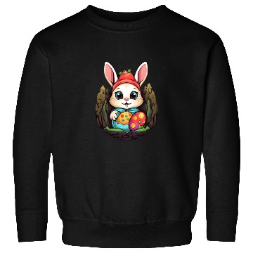 Discover Easter Bunny Rabbit Easter Day Egg Hunting Sweatshirts
