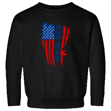 Discover Black the blue American Oilfield USA Flag Sweatshirts