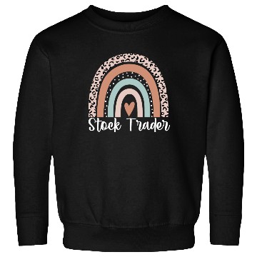 Discover Stock Trader Rainbow Leopard Funny Stock Trader Sweatshirts