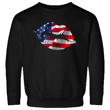 Discover Flag Lips, Patriotic Lips, USA Lips Sweatshirts