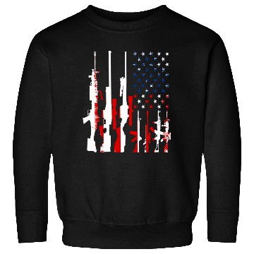Discover Rifle gun flag Sweatshirts