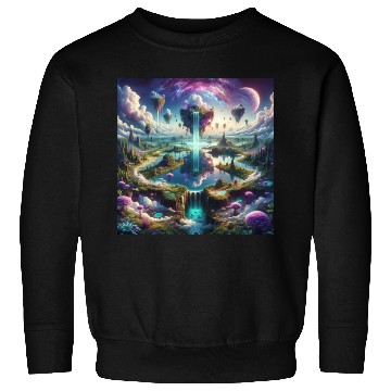 Discover Fantasy Skylands: Surreal Landscape Sweatshirts