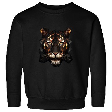 Discover Geometric Tiger Animation Sweatshirts