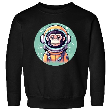 Discover Monkey Ape Astronaut Illustration Sweatshirts