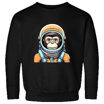 Discover Monkey Ape Astronaut Illustration Sweatshirts