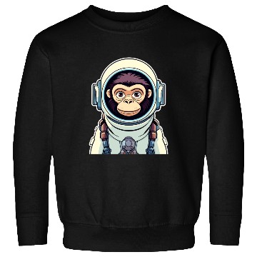 Discover Monkey Ape Astronaut Illustration Sweatshirts