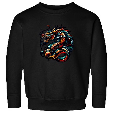 Discover Colorful Chinese Dragon Artwork and Tribal Design Sweatshirts
