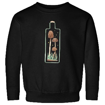 Discover Mushroom and Firefly Terrarium Sweatshirts