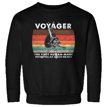 Discover Voyager 1977 Retro Space Probe Mission Sweatshirts