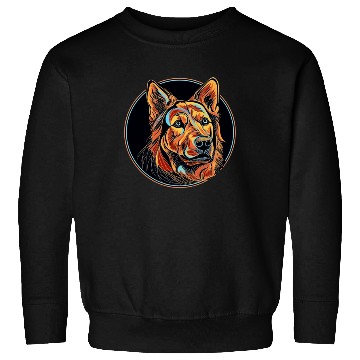 Discover German Shepherd Funny Dog Street Art Comic Pet Sweatshirts