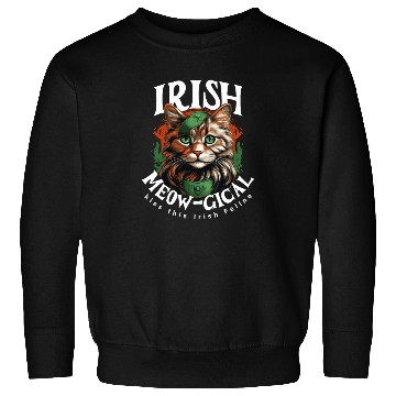 Discover IRISH MEOW-GICAL CAT Feline Kitty Design Sweatshirts